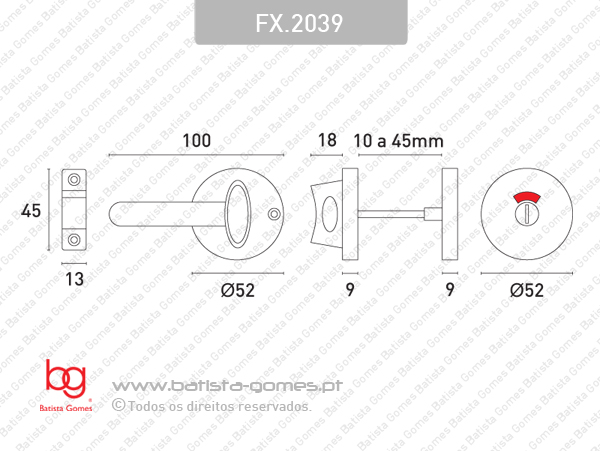 Fecho WC com indicador